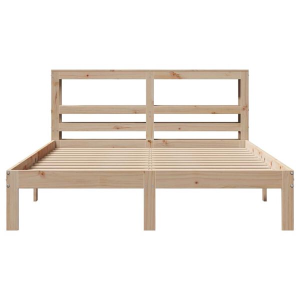 vidaXL Cadre de lit avec t&ecirc;te de lit sans matelas 160x200 cm