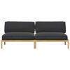 vidaXL Ensemble de Canap&eacute;s Noir 240 x 80 x 69 cm Bois d'Acacia Massif