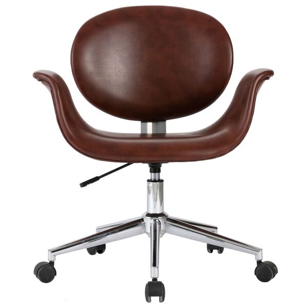 vidaXL Chaises pivotantes &agrave; manger lot de 6 marron similicuir