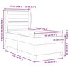 vidaXL Lit &agrave; ressorts avec matelas Gris clair 90 x 190 cm tissu