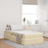 vidaXL Lit avec rangement et matelas Cr&egrave;me 100 x 200 cm Polyester