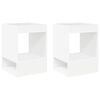 vidaXL Table d'appoint 2 pi&egrave;ces Blanc 40 x 40 x 56 cm