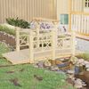 vidaXL Pont de jardin avec garde-corps 150x67x56cm bois massif &eacute;pic&eacute;a