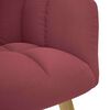 vidaXL Chaise de relaxation avec repose-pied Rouge bordeaux Tissu