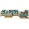 vidaXL Salon de jardin 6 pcs bois de pin impr&eacute;gn&eacute;