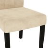 vidaXL Chaises &agrave; manger lot de 6 cr&egrave;me velours