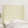 vidaXL T&ecirc;te de lit avec oreilles Cr&egrave;me 83x16x118/128 cm Similicuir