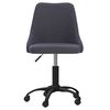 vidaXL Chaise pivotante &agrave; manger Gris fonc&eacute; Tissu