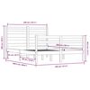 vidaXL Cadre de lit sans matelas bois massif de pin 140x200 cm