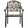 vidaXL Ensemble manger de jardin 5 pcs bronze aluminium coul&eacute;