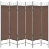 vidaXL Cloison de s&eacute;paration 6 panneaux Marron 240 x 180 cm