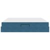 vidaXL Lit avec rangement et matelas Bleu fonc&eacute; 200 x 200 cm Velours