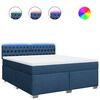 vidaXL Sommier &agrave; lattes de lit avec matelas Bleu 180x200 cm Tissu