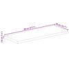 vidaXL Dessus de table 80x50x3,8 cm rectangulaire bois massif manguier
