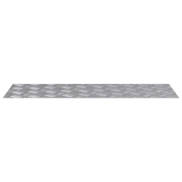 vidaXL Nez de marche Rectangulaire 2 pcs Argent&eacute; 90 x 30 cm Aluminium