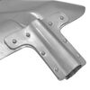 vidaXL T&ecirc;te de pelle 4 pcs Argent 45 x 38 cm Aluminium