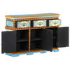 vidaXL Buffet peint &agrave; la main Multicolore 110x30x76cm Bois de manguier