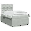 vidaXL Sommier &agrave; lattes de lit et matelas Gris clair 120x200cm Velours