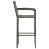 vidaXL Ensemble de bar de jardin 5 pcs R&eacute;sine tress&eacute;e Gris