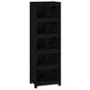 vidaXL Biblioth&egrave;que Noir 50x35x154 cm Bois de pin massif