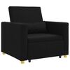 vidaXL Canap&eacute;-lit escamotable simple Noir 90 x 165 x 87 cm tissu