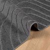 vidaXL Tapis de surface Carr&eacute; HUARTE Anthracite 120 x 120 cm Polyester