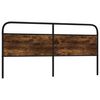 vidaXL T&ecirc;te de lit de remplacement ch&ecirc;ne fum&eacute; 180 cm acier et bois d'ing&eacute;nierie