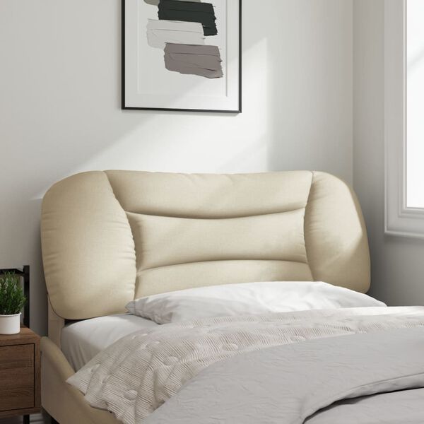 vidaXL Coussin de t&ecirc;te de lit Hvar cr&egrave;me 100 cm tissu