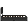vidaXL Lit de Rangement avec tiroir Noir 75 x 190 cm Bois d'ing&eacute;nierie