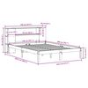 vidaXL Lit biblioth&egrave;que sans matelas cire marron 140x200 cm pin massif