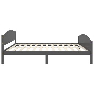 vidaXL Cadre de lit sans matelas gris foncé pin massif 160x200 cm