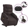 vidaXL Fauteuil inclinable de massage Marron fonc&eacute; Tissu