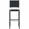 vidaXL Ensemble de bar de jardin avec coussins 5 pcs Noir