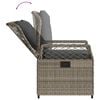 vidaXL Ensemble &agrave; manger de jardin 9 pcs coussins gris r&eacute;sine tress&eacute;e