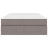 vidaXL Lit avec rangement et matelas Taupe 120 x 190 cm Polyester