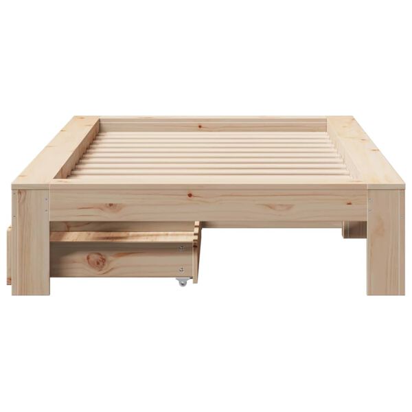 vidaXL Cadre de lit sans matelas 90x200 cm bois de pin massif