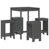 vidaXL Ensemble de bar de jardin 5 pcs gris bois de pin massif