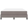 vidaXL Lit &agrave; ressorts avec matelas Taupe 140 x 190 cm tissu