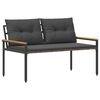 vidaXL Banc ext&eacute;rieur 2 -Seater 116 x 67,5 x 72 cm polyrotin