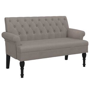 vidaXL Banc avec dossier taupe 120x62x75,5 cm tissu