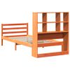 vidaXL Lit bibliothèque sans matelas cire marron 90x190 cm bois massif