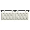 vidaXL T&ecirc;te de lit suspendue Cr&egrave;me 150 x 55 x 7 cm Velours