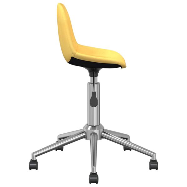 vidaXL Chaises pivotantes &agrave; manger lot de 4 jaune tissu