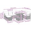 vidaXL Ensemble de canap&eacute; de jardin avec coussin 9 pcs Gris et marron