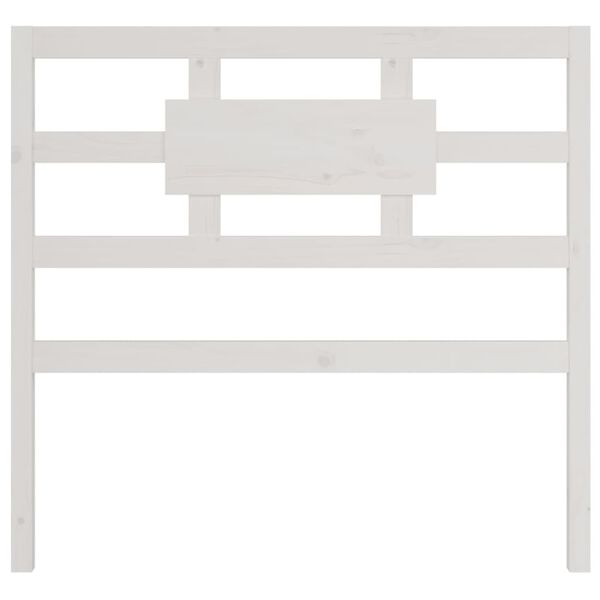 vidaXL T&ecirc;te de lit Blanc 95,5x4x100 cm Bois massif de pin