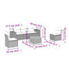vidaXL Salon de jardin avec coussins 6 pcs beige r&eacute;sine tress&eacute;e