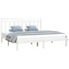 vidaXL Cadre de lit sans matelas blanc 180x200 cm bois massif
