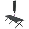 vidaXL Lit de camping pliant 2 pcs Noir 193 x 69 x 45 cm Tissu Oxford