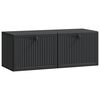 vidaXL Meuble TV mural Noir 78,5 x 31 x 30 cm Bois d'ing&eacute;nierie