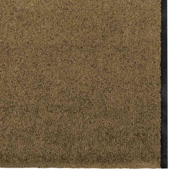 vidaXL Tapis d'entrée Marron et Noir 120 x 350 cm Polyamide et PVC